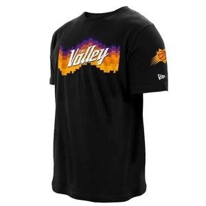 Phoenix Suns City Edition The Valley Logo Black T-Shirt NBA New Era Men's Large